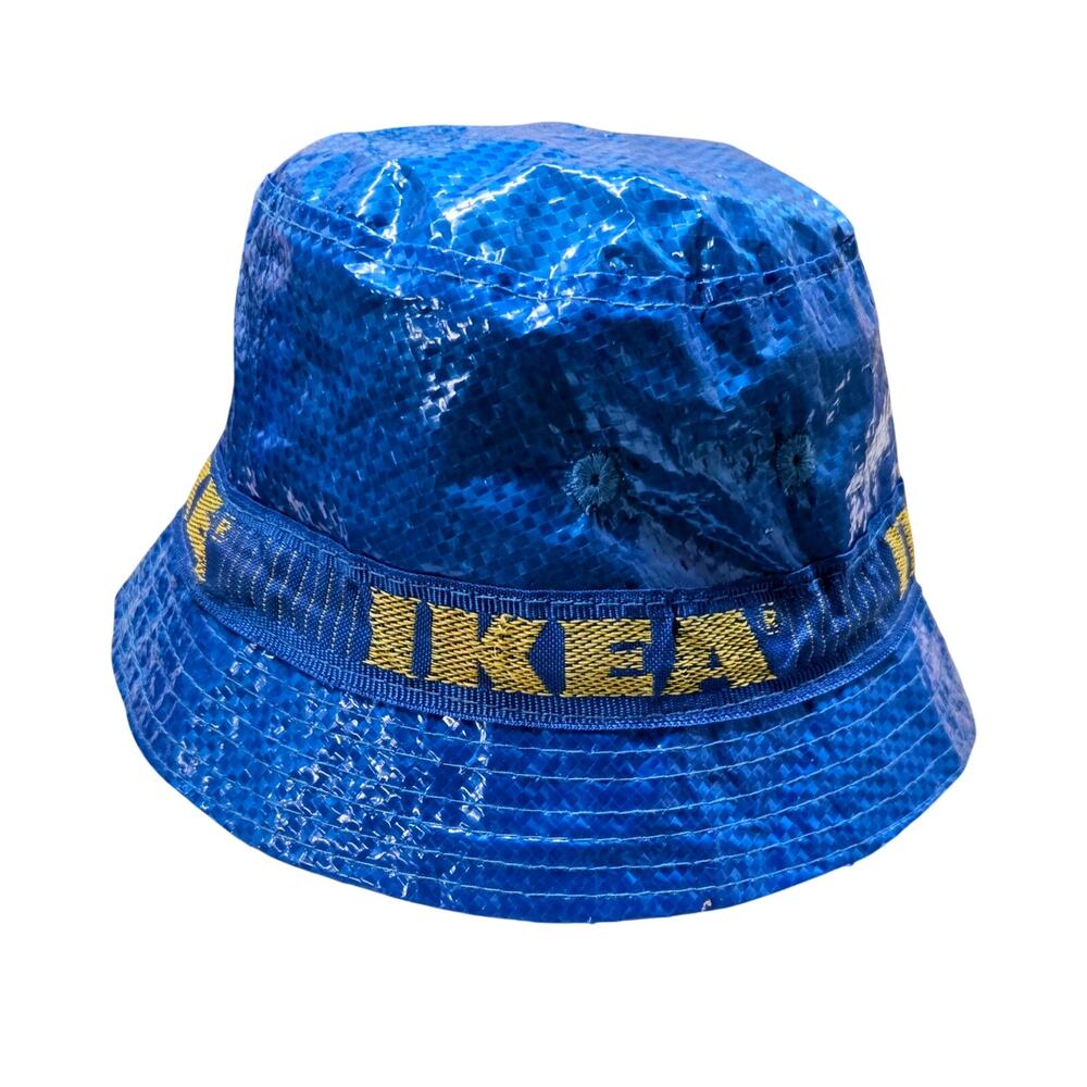 IKEA Bucket Hat Cap Adult One Size Blue Outdoors Fishing Camping Rain Sun